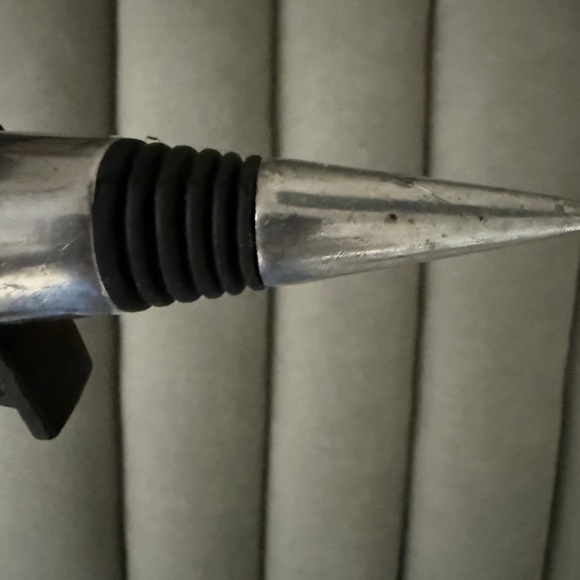 Pottery Barn Letter A Black Silver Wine Stopper Entertaining Details Decor Host - Picture 3 of 4